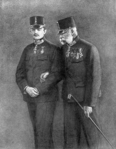 Kejser Franz Josef I af Østrig og ærkehertug Charles Habsburg, 1926 af Unbekannt