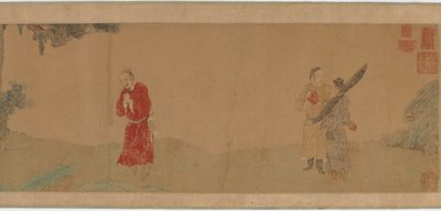 Kejser Shi Le ærer en buddhistisk munk, 1368-1644. af Unbekannt