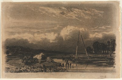 Engelsk udsigt, efter Jules Dupré, 1800-tallet. af Unbekannt