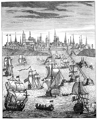 Engelsk eskadron med tropper for at tage Dunkirk i besiddelse, 1708, 1894 af Unbekannt