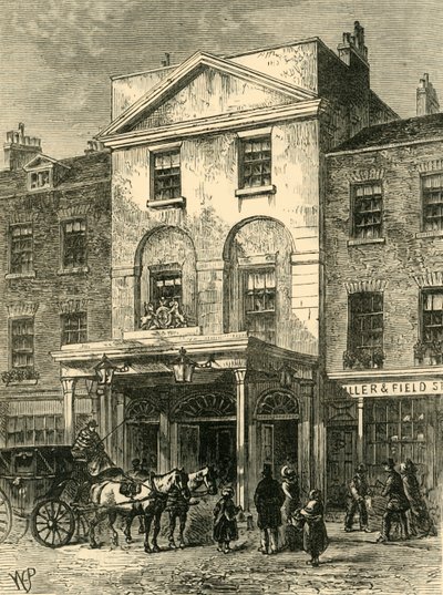 Indgang til Astleys Theatre i 1820, c1878. af Unbekannt