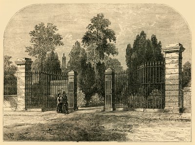 Indgang til Brompton Cemetery, c1876. af Unbekannt