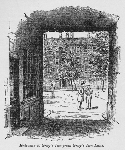 Indgang til Grays Inn fra Grays Inn Lane, c1918 af Unbekannt