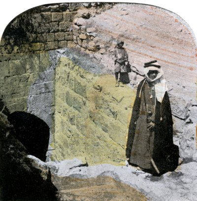 Indgang til Virgins Fountain, Jerusalem, Israel, slutningen af det 19. århundrede af Unbekannt