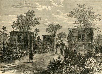 Indgang til Zoologisk Have i 1840, c1876. af Unbekannt