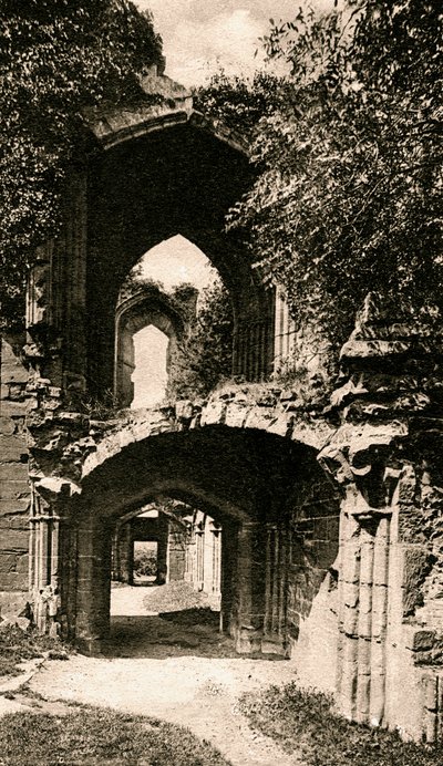 Indgang til festsalen, Kenilworth Castle, Warwickshire, begyndelsen af det 20. århundrede af Unbekannt