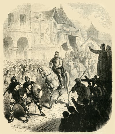 Charles Martels indtog i Paris, efter at have besejret saracenerne, 732AD, 1890. af Unbekannt