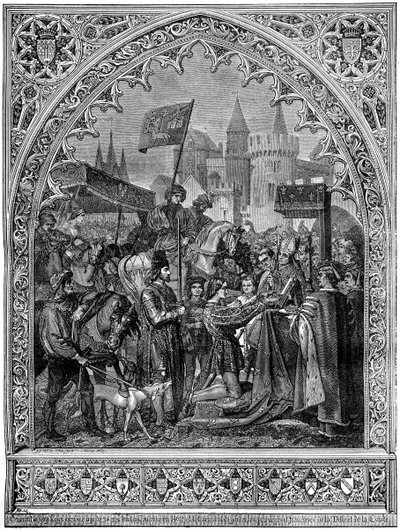 Ludvig XI af Frankrigs indtog i Troyes, 1462 1882-1884 af Unbekannt