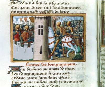 Burgundernes indtog i Paris, 14. maj 1418, c1484 af Unbekannt