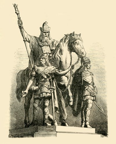 Rytterstatue af Karl den Store, Paris, 1890. af Unbekannt