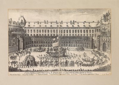 Rideballet i gården til Wiener Hofburg ..., 1667. af Unbekannt