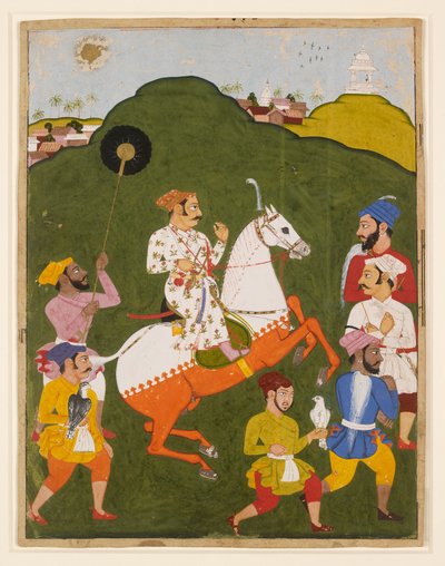 Ridesportræt af Maharana Raj Singh I af Mewar, 1670 af Unbekannt