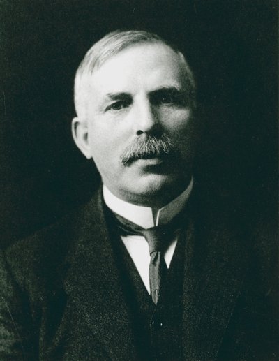 Ernest Rutherford 1871-1937, nobelprisvindende atomfysiker, c1908 af Unbekannt