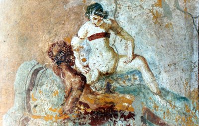 Erotisk vægmaleri, Pompeji, Italien af Unbekannt