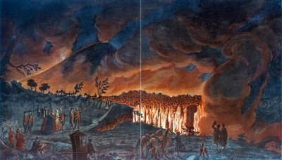Vesuvs udbrud, 1776 af Unbekannt