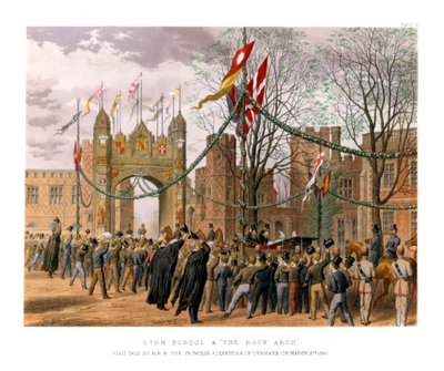 Eton School & The Boys Arch, c1800-tallet af Unbekannt