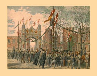 Eton School and the Boys Arch, 1863. af Unbekannt