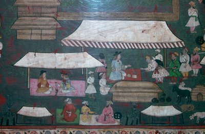 Europæiske og indiske købmænd i Delhi, 1600-tallet af Unbekannt