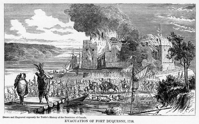 Evakuering af Fort Duquesne, 1758, 1877 af Unbekannt