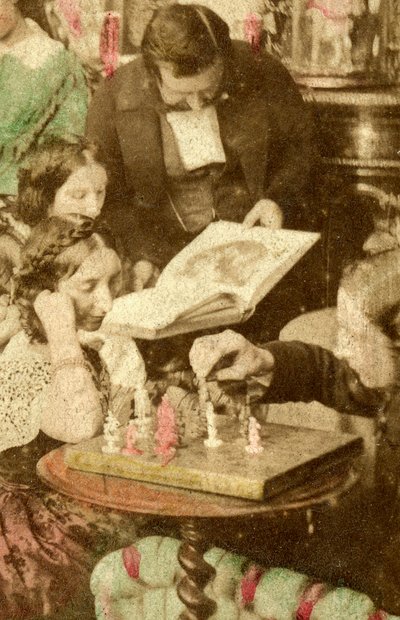 Aftener hjemme, 1800-tallet af Unbekannt