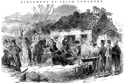 Fordrevet irsk bondefamilie, 1848 af Unbekannt