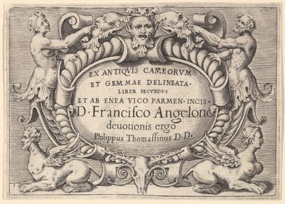 The Book of the Ancients of Cameorum og Gemma afgrænset af Enea Vic..., udgivet ca. 1599-1622. af Unbekannt