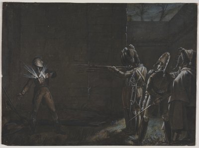 Henrettelse af hertugen dEnghien, 21. marts 1804, ca. 1870. af Unbekannt