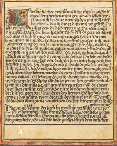 Formaning mod grådighed, ca. 14701475. af Unbekannt