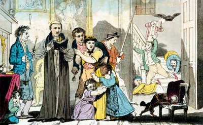 Eksorcisme ved klokke, bog og lys, 1816 af Unbekannt