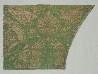 Eksotisk guldmønstret silke, 1360-1400. af Unbekannt