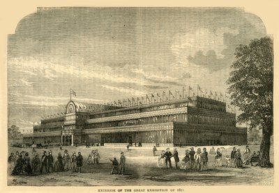 Ydre af den store udstilling af 1851, c1876. af Unbekannt