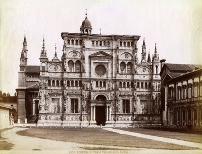 Facade, Church of the Certosa di Pavia Charterhouse of Pavia Lombardiet, Norditalien, 1890 af Unbekannt
