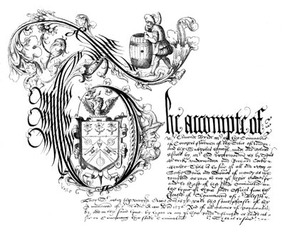 Faksimile fra Coopers Companys regnskaber, 1576, 1893 af Unbekannt