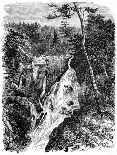 Falls of Sainte Anne, under Quebec, 1800-tallet af Unbekannt