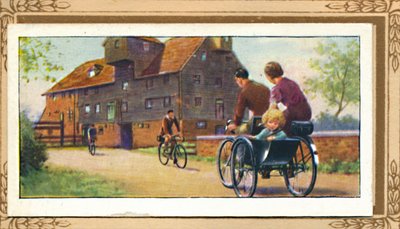 Familietandem med sidevogn, 1939 af Unbekannt
