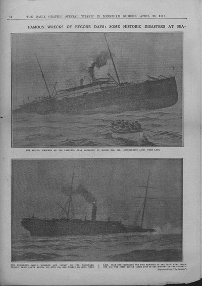 Famous Wrecks of Bygone Days: Some Historic Disasters at Sea, 20. april 1912. af Unbekannt