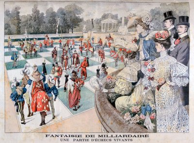 Fantasy of a milliardær: et menneskeligt skakspil, 1904 af Unbekannt