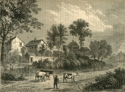 Gård i Regents Park, 1750, c1876. af Unbekannt