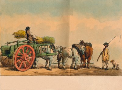 Landarbejdere og vogn, 1797. af Unbekannt