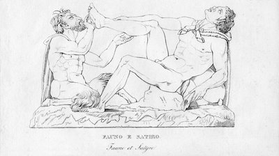 Fauno E Satiro Faun og Satyr, c1850 af Unbekannt