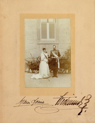 Ferdinand I af Bulgarien med sin kone prinsesse Marie Louise af Bourbon-Parma, 1893. af Unbekannt