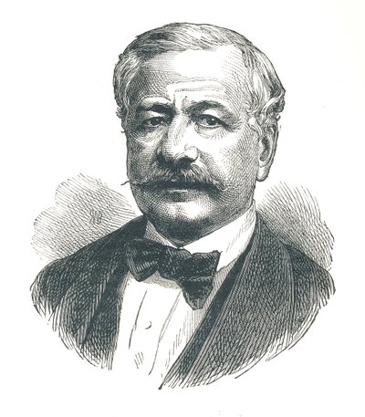 Ferdinand de Lesseps, fransk diplomat og senere udvikler af Suez-kanalen, 1893. af Unbekannt