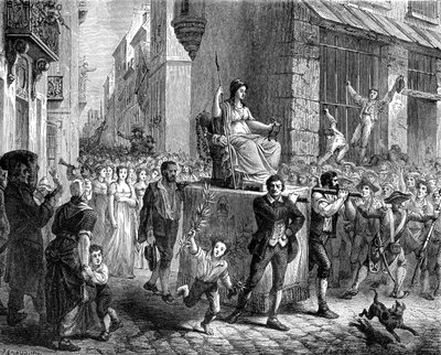 Festival of Reason, Paris, 1793 1882-1884 af Unbekannt