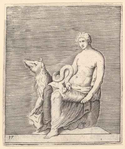 Figur med gris og slange, udgivet ca. 1599-1622. af Unbekannt