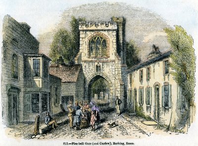 Fire-bell Gate og udgangsforbud, Barking, Essex, 1845 af Unbekannt