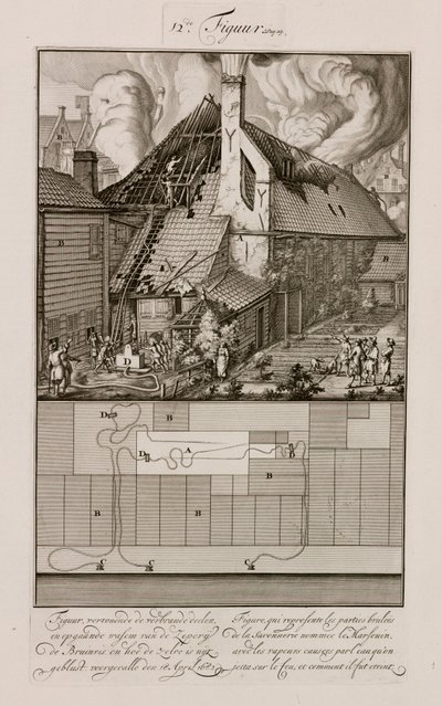 Feuer in einer Seifenfabrik, Amsterdam, Holland von Unbekannt