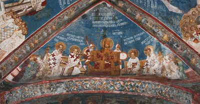 Første koncil i Nicea, ca 1350 af Unbekannt