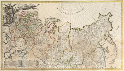 Første generelle kort over det russiske imperium, 1745 af Unbekannt