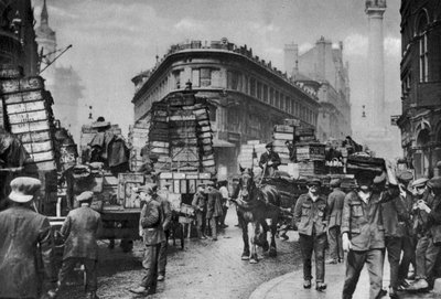 Fiskeportører i Billingsgate, London, 1926-1927 af Unbekannt
