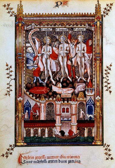 Flagelering af St. Denis, St. Rustic og St. Eleutherius, 1317 af Unbekannt